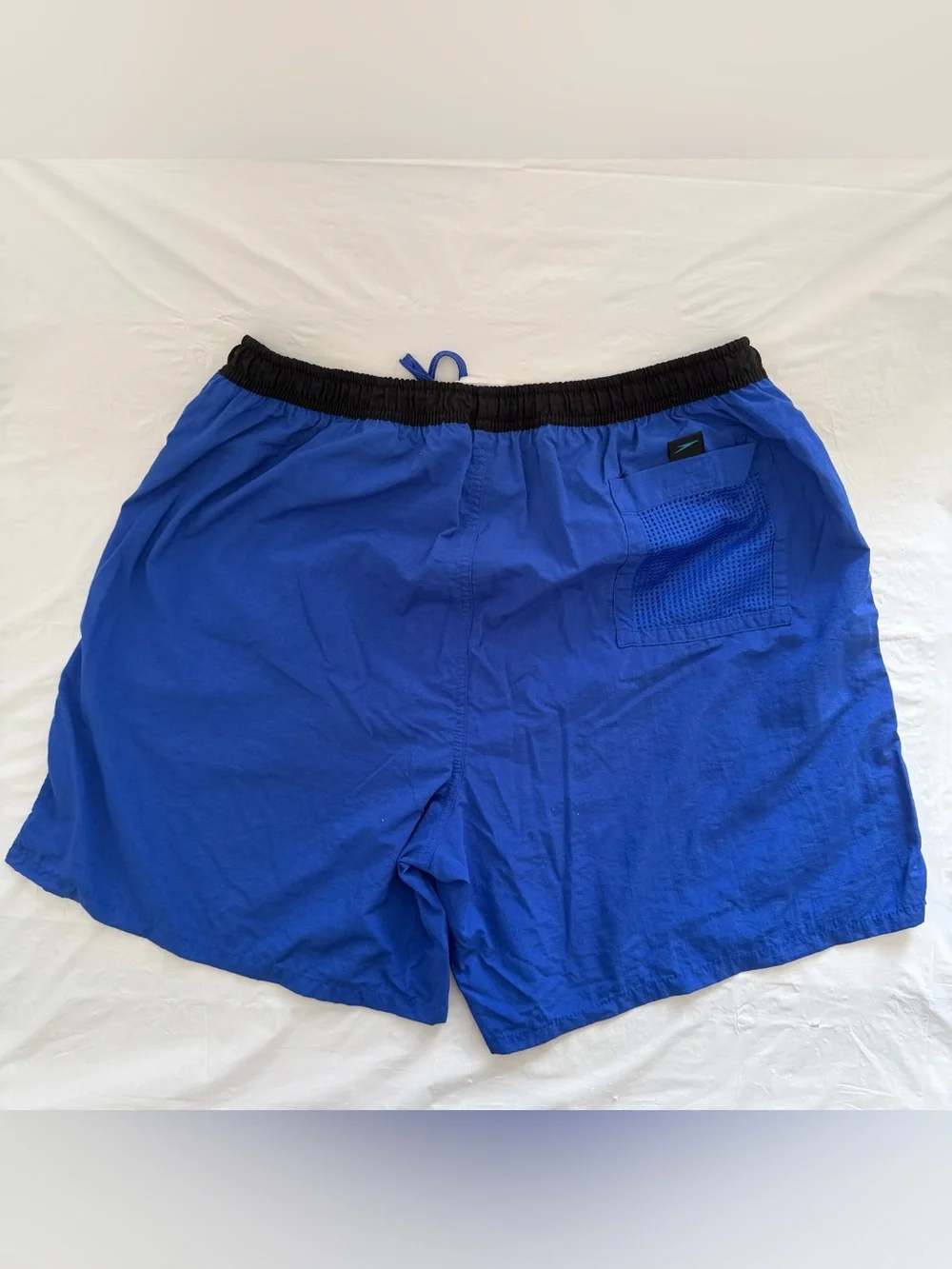 Vintage 90s Speedo Side Logo Swim Trunks Blue Teal Large